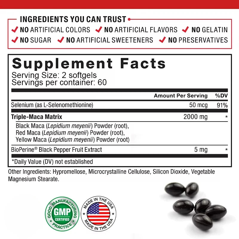 ZOLPHY Maca Root Capsules .