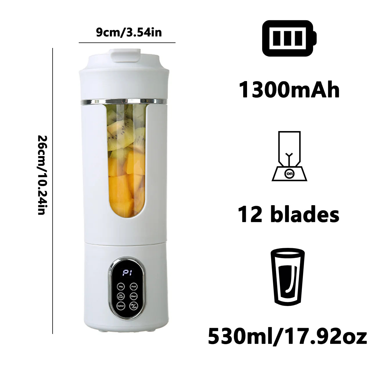 ZOLPHY Portable Juicer Wireless USB Charging Crushed Ice Electric Juicing .