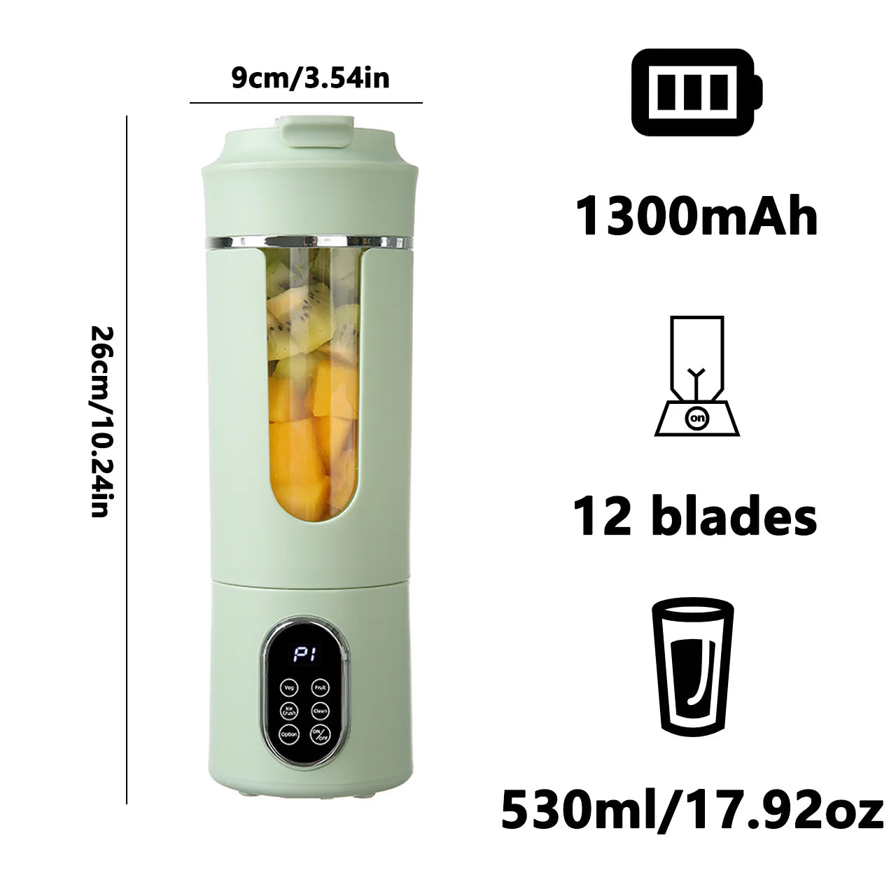 ZOLPHY Portable Juicer Wireless USB Charging Crushed Ice Electric Juicing .